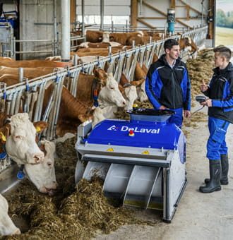 Futteranschieberoboter DeLaval im Einsatz