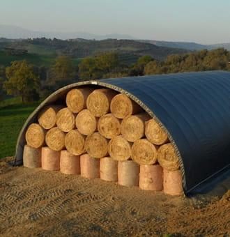 Rundbogenhalle für Ernteerzeugnisse