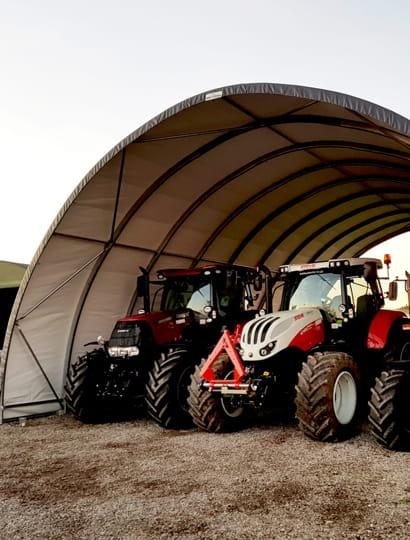 Rundbogenhalle für Fahrzeuge