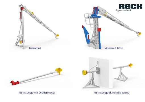 Güllemixer-Modelle Reck Agrartechnik